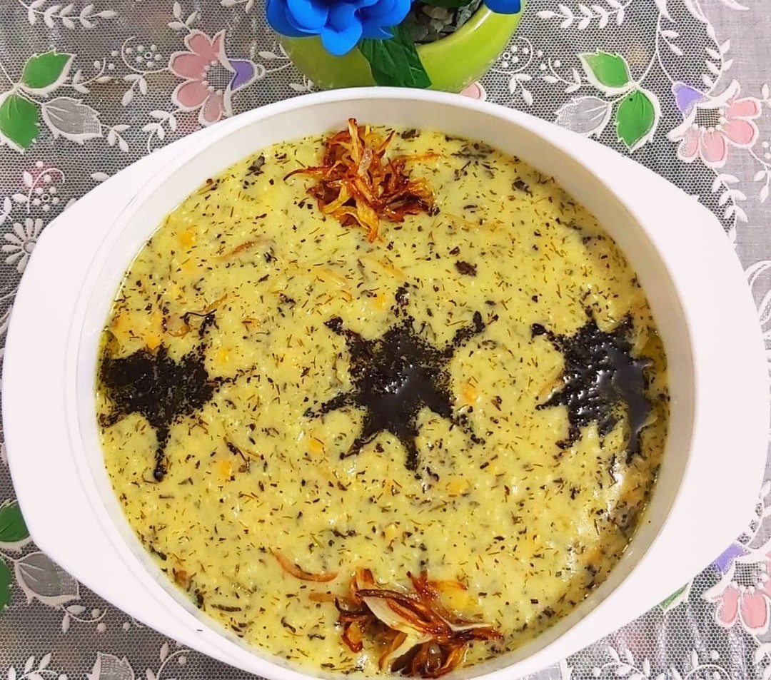 طرز تهیه آش دوغ شیرازی